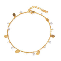 18K Crystal Charm Anklet