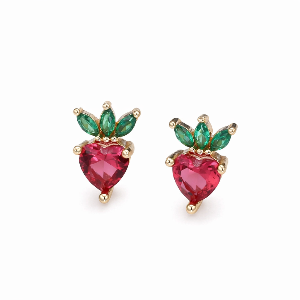 16K Strawberry Studs