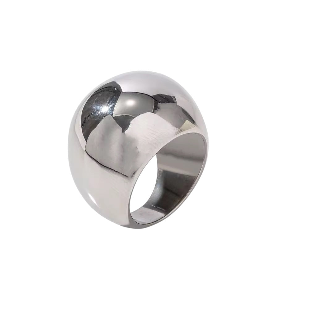 Silver Smooth Dome Ring