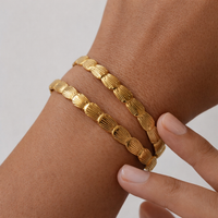 18K Open Sea Shells Bangle