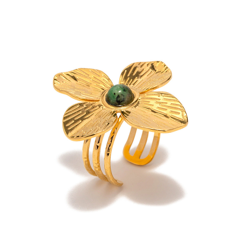 18K French Flower Ring