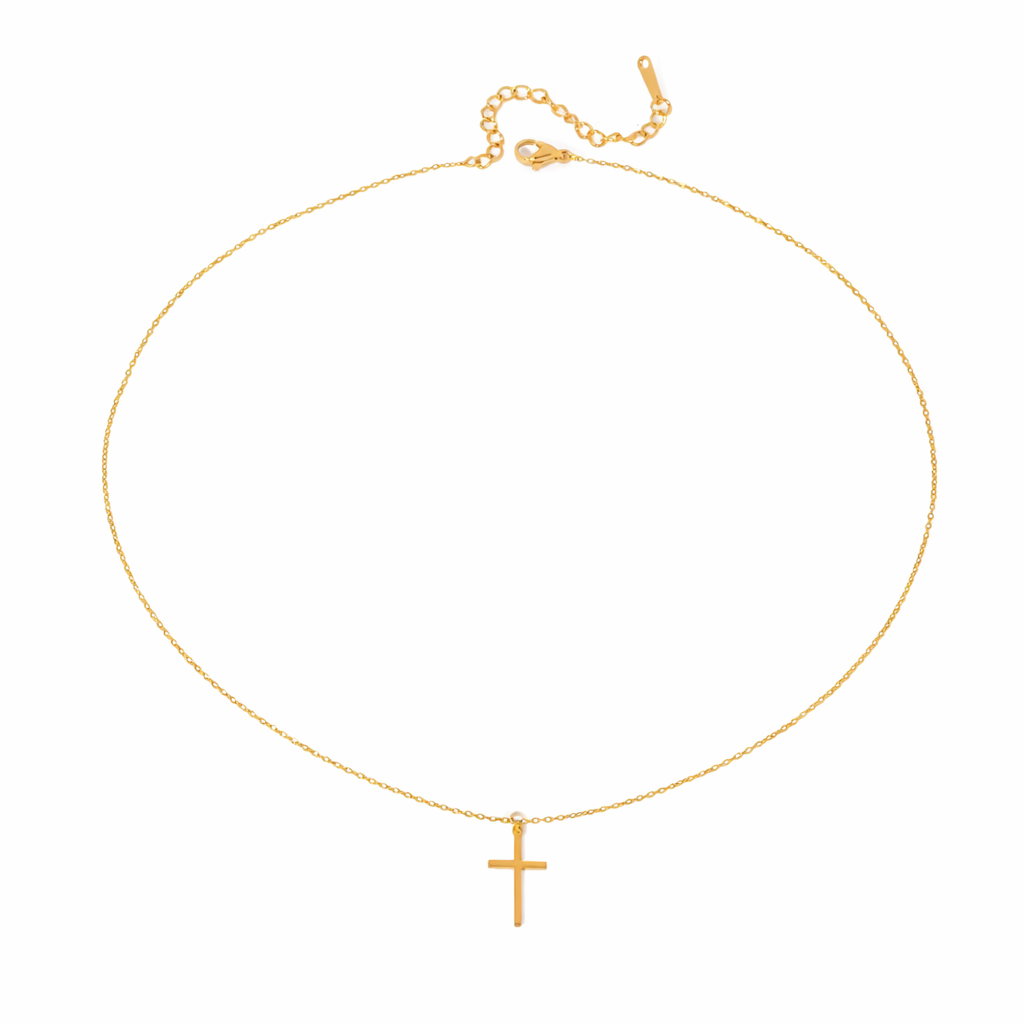18K Dainty Cross Necklace