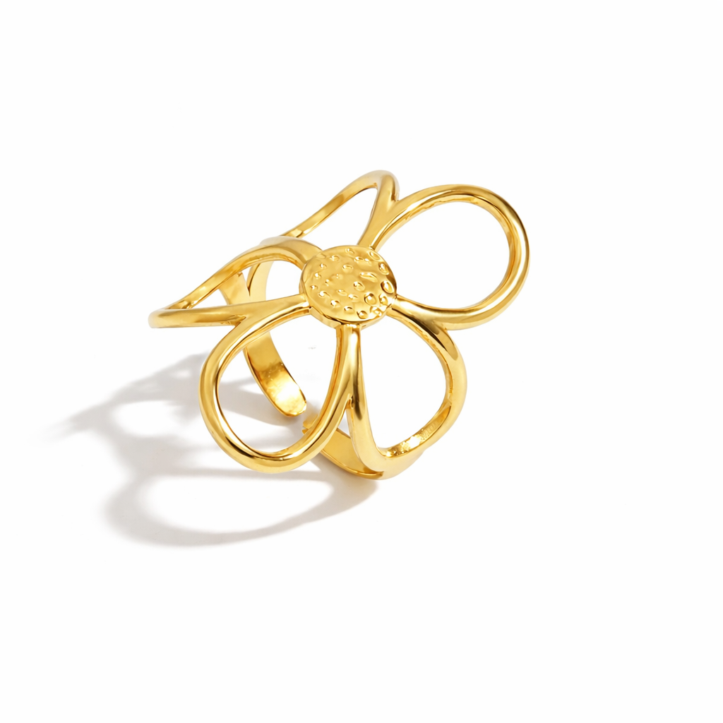 18K Flower Wrap Ring