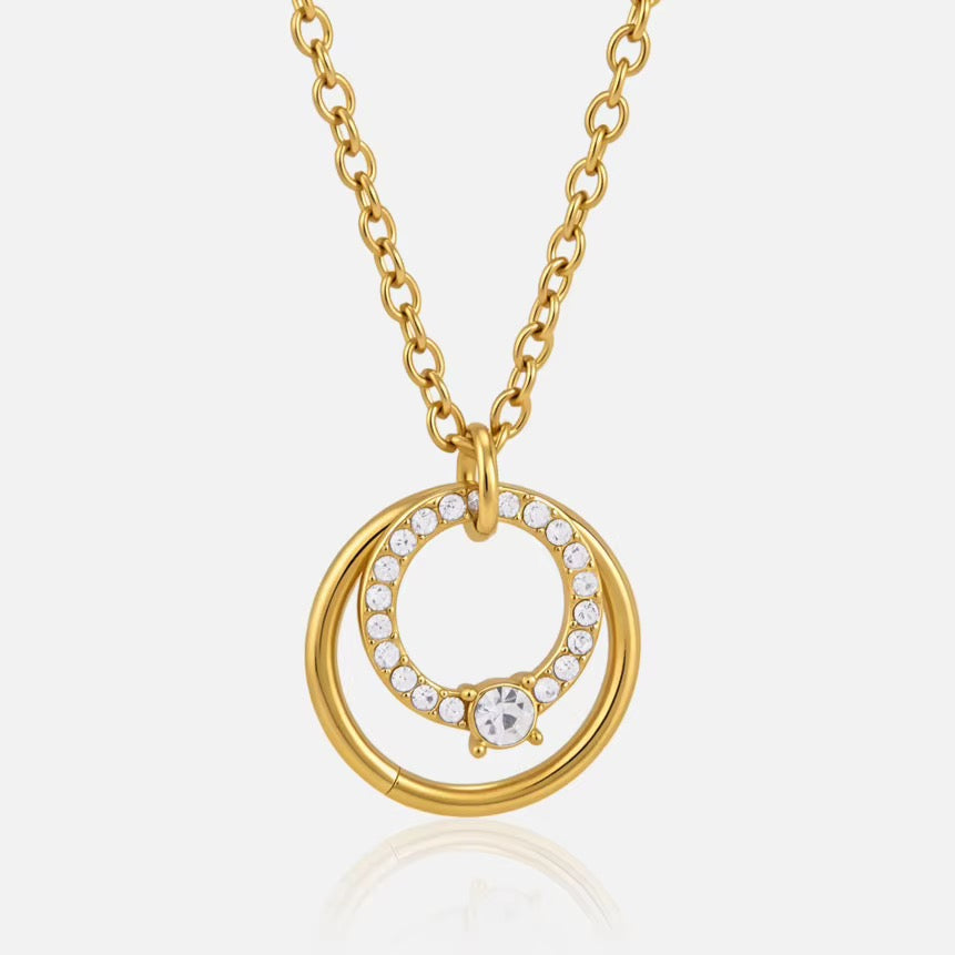 18K Aura Rings Necklace