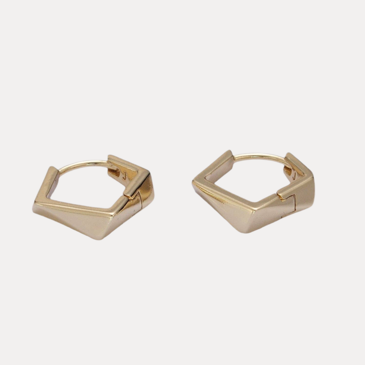 Pentagon Huggies in 14K Gold-Filled