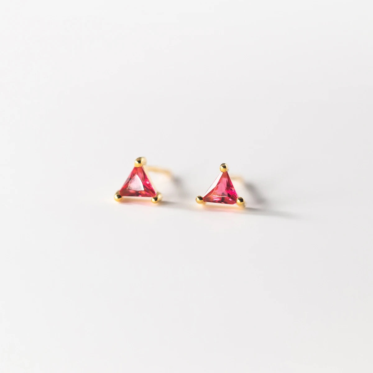18K Vermeil Minimalist Triangle Stud