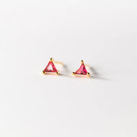 18K Vermeil Minimalist Triangle Stud