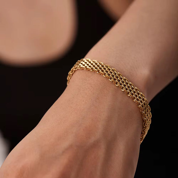 18K Mesh Chain Bracelet