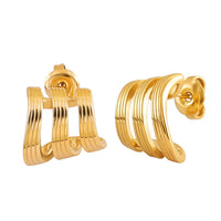 18K Triple Stripes Studs