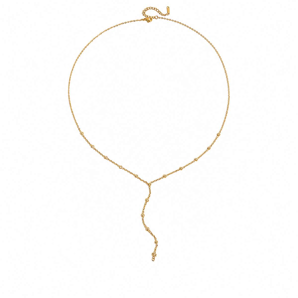 18K Dainty Cross Y Necklace