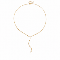 18K Dainty Cross Y Necklace