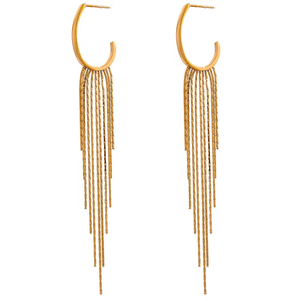 18K Dainty Thread C Open Hoop