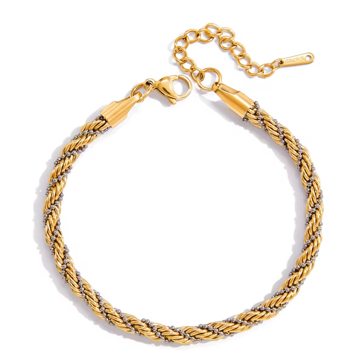 Two Tone Rope Beaded Bracelet