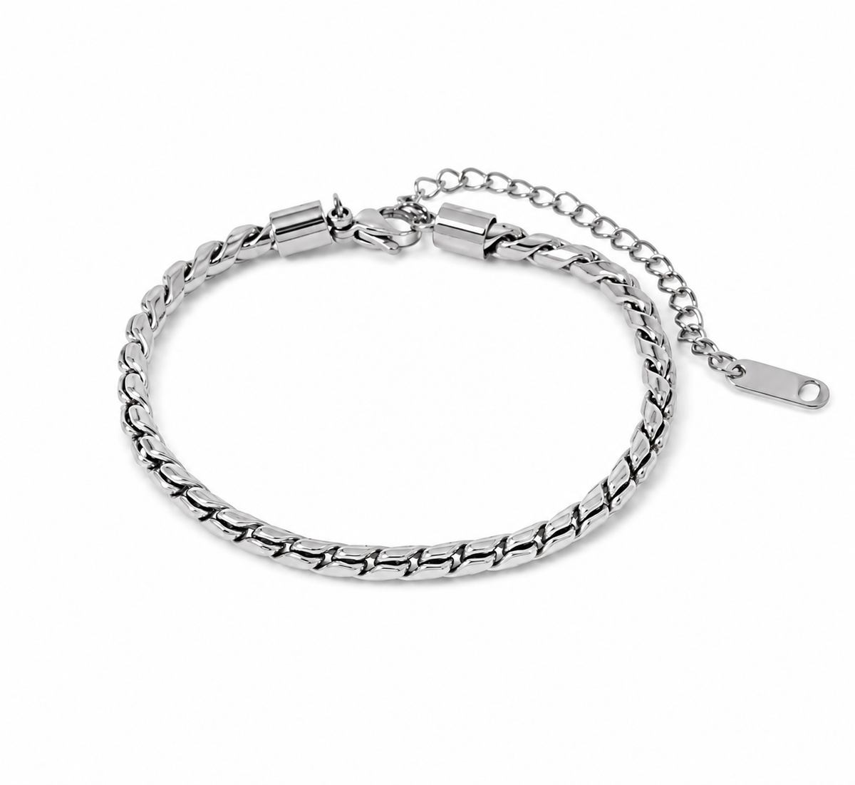 Silver Snake Bar Bracelet