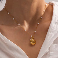 18K Aqua Pearl Necklace