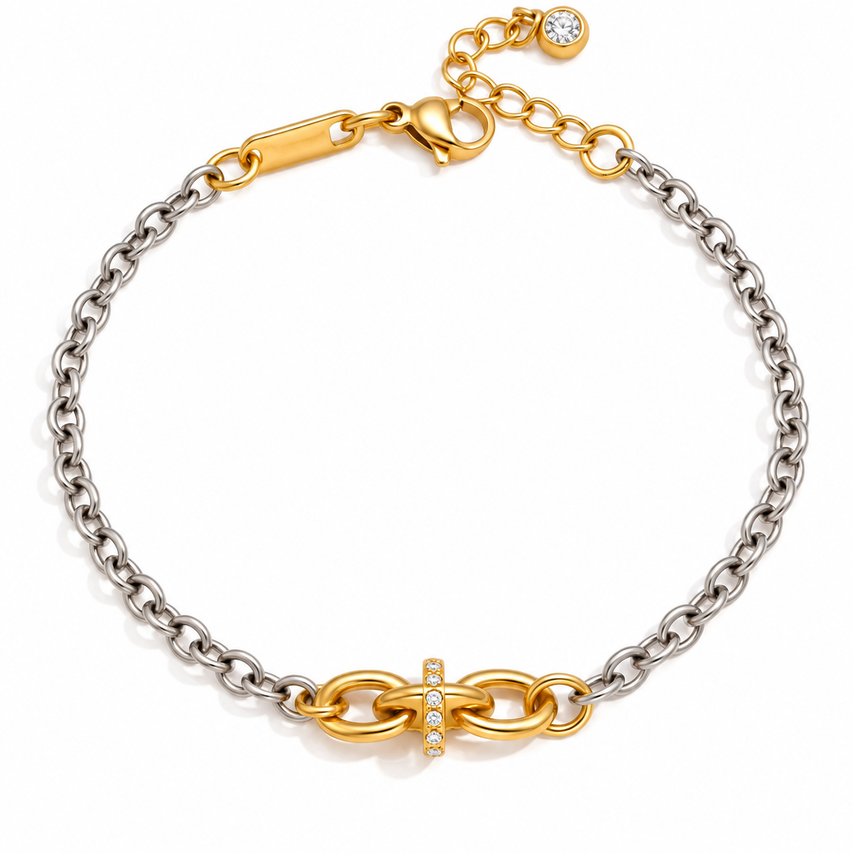 Two Tone Infinity Bracelet