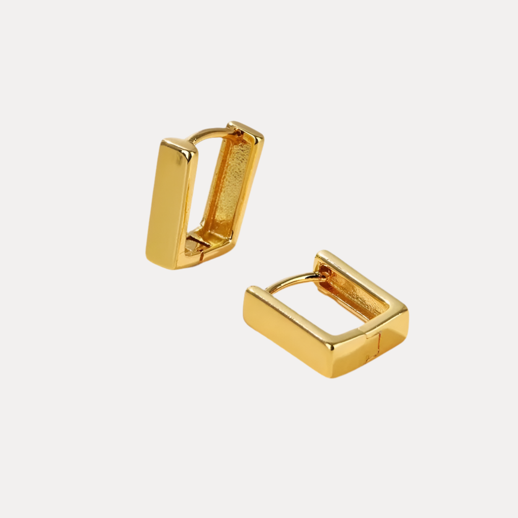 Rectangle Huggies in 18K Gold-Filled or Silver