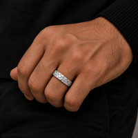 Silver CZ Squares Ring