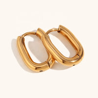 18K Classic Oval Huggie Earrings