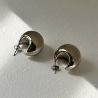 Silver Chunky Hollow Earrings