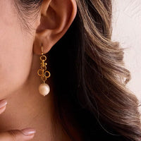 18K Dangle Natural Pearls