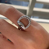 Silver Buckle Adjustable Ring