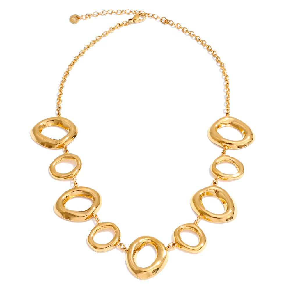 18K Circles Statement Necklace
