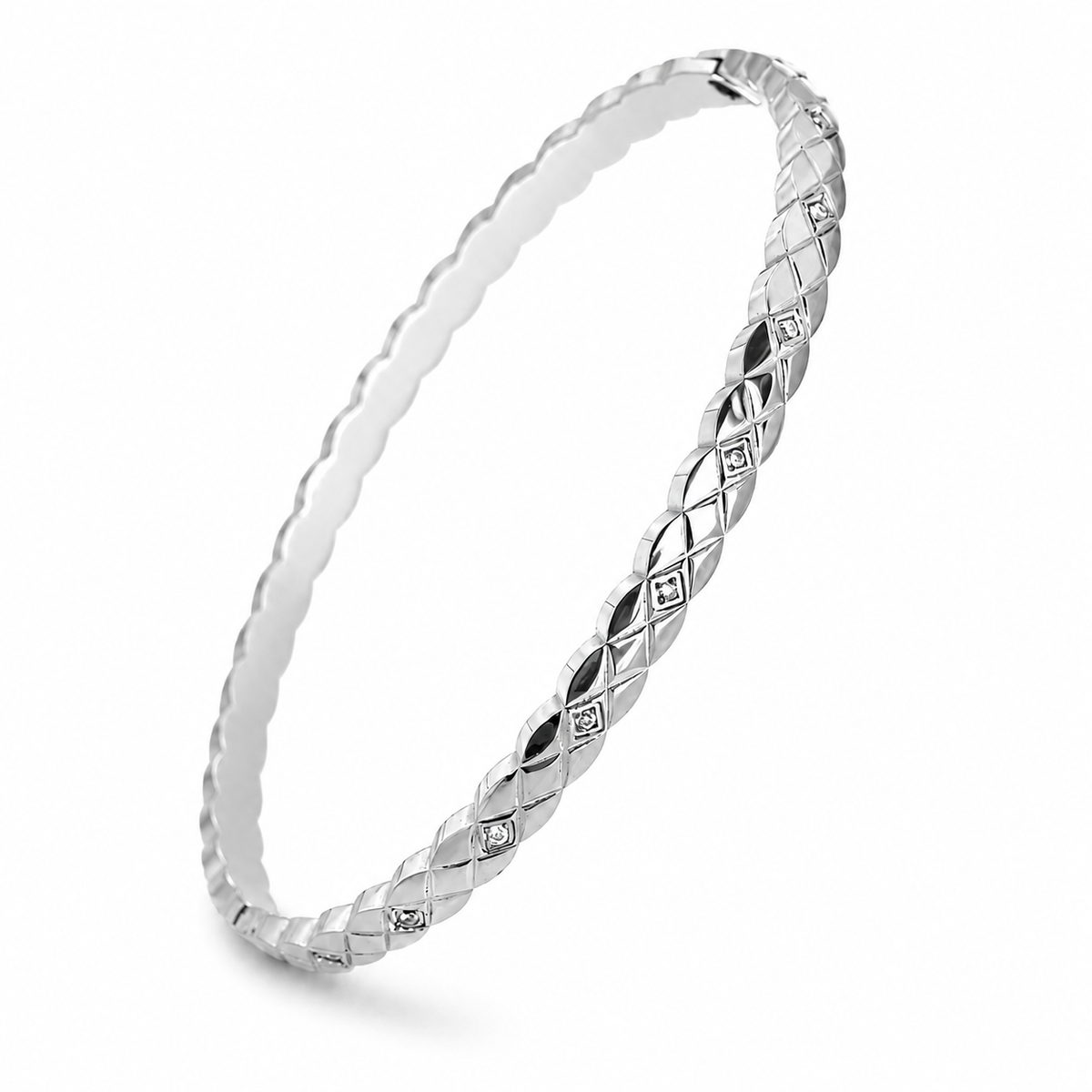 Silver Lara Thin Bangle
