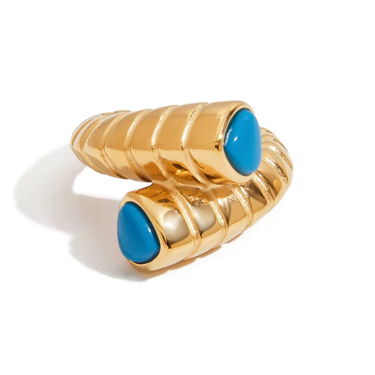 18K Caterpillar Statement Ring