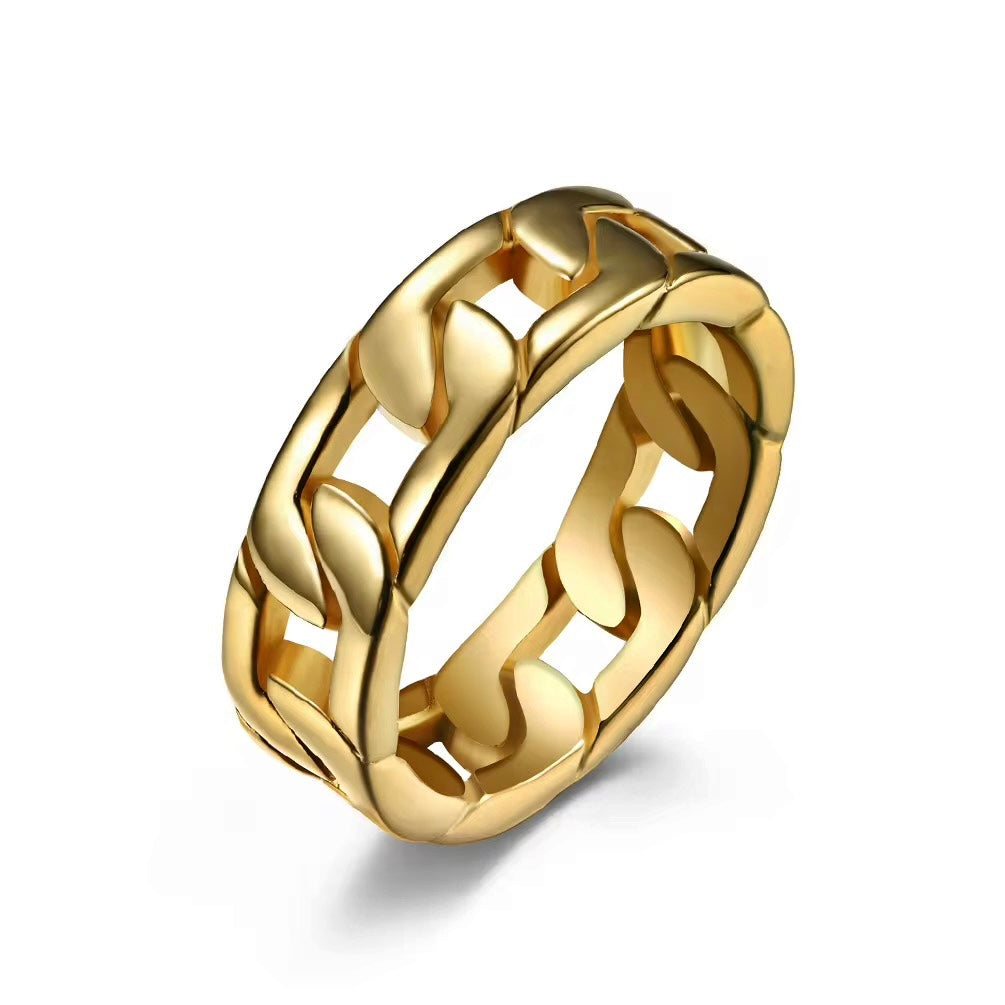 18K Cable Links Ring
