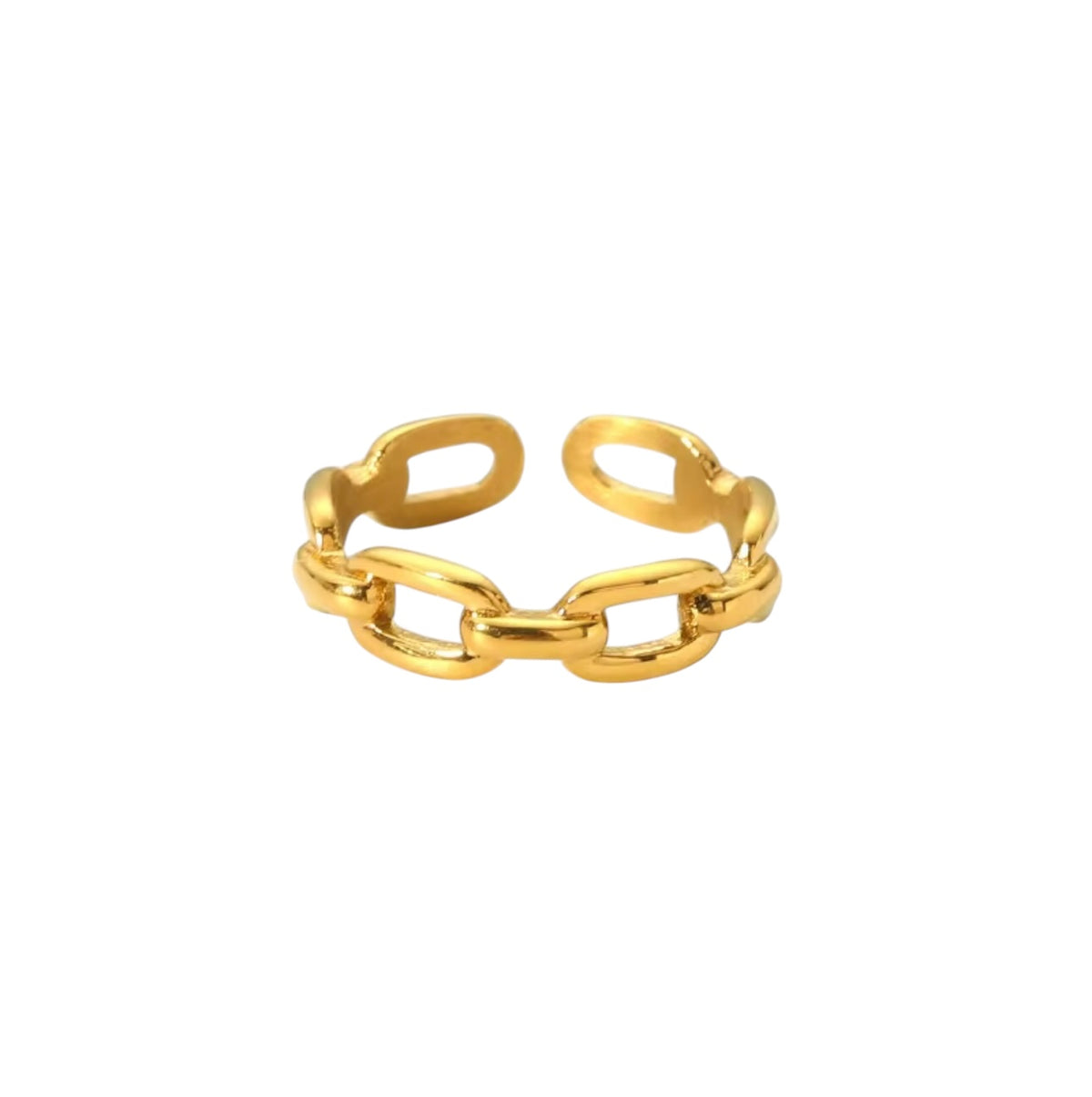 18K Classic Cable Chain Ring