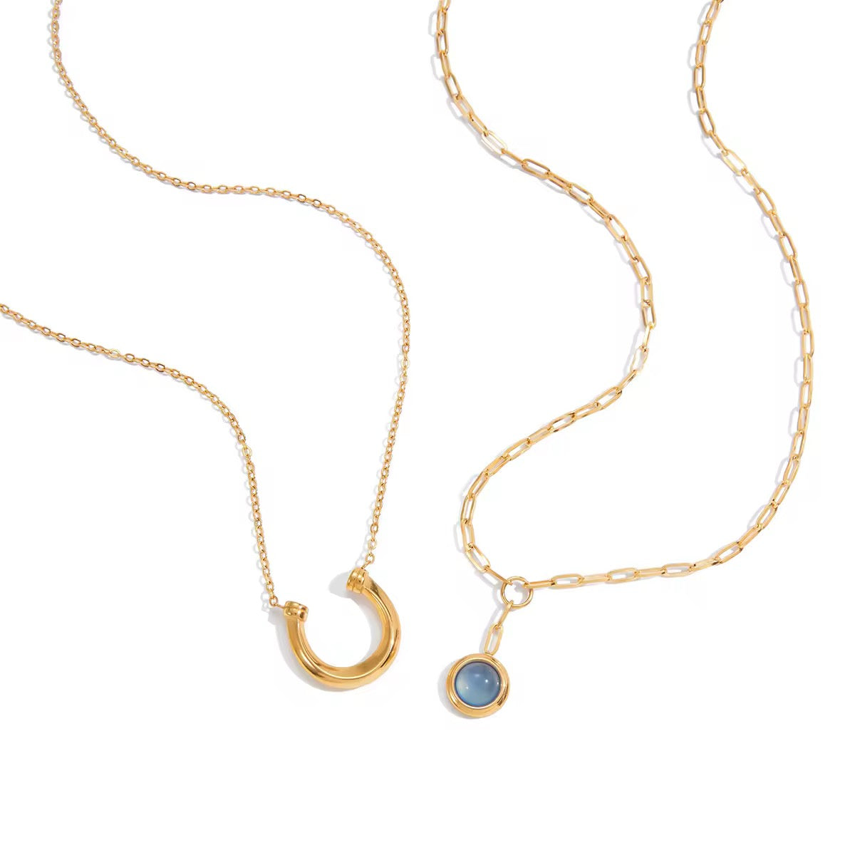 Equestrian Horse Shoe Necklace Set