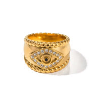 18K Evil Eye Ring