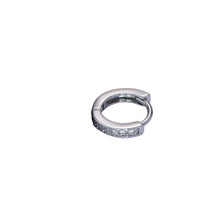 White Gold Filled 8mm CZ Lined Cartilage Huggie