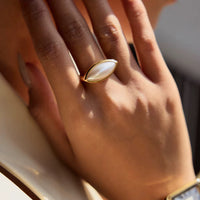 18K Marquise Shape Resin Ring