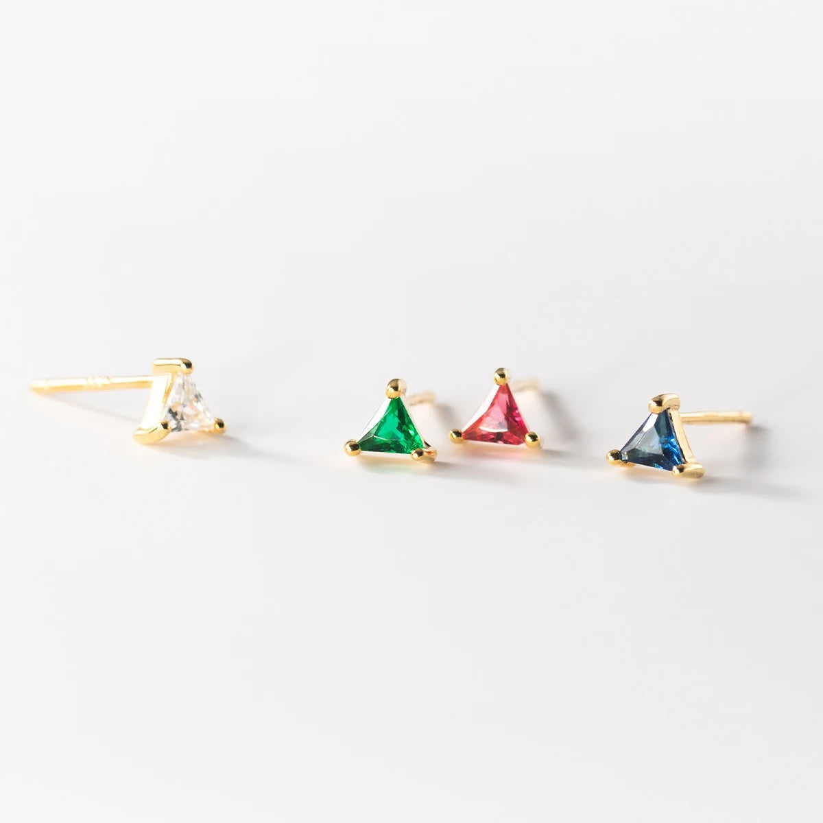 18K Vermeil Minimalist Triangle Stud