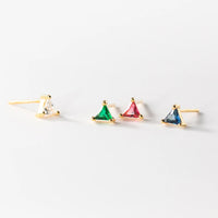 18K Vermeil Minimalist Triangle Stud