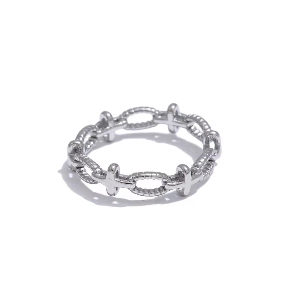 Silver Sienna Link Ring