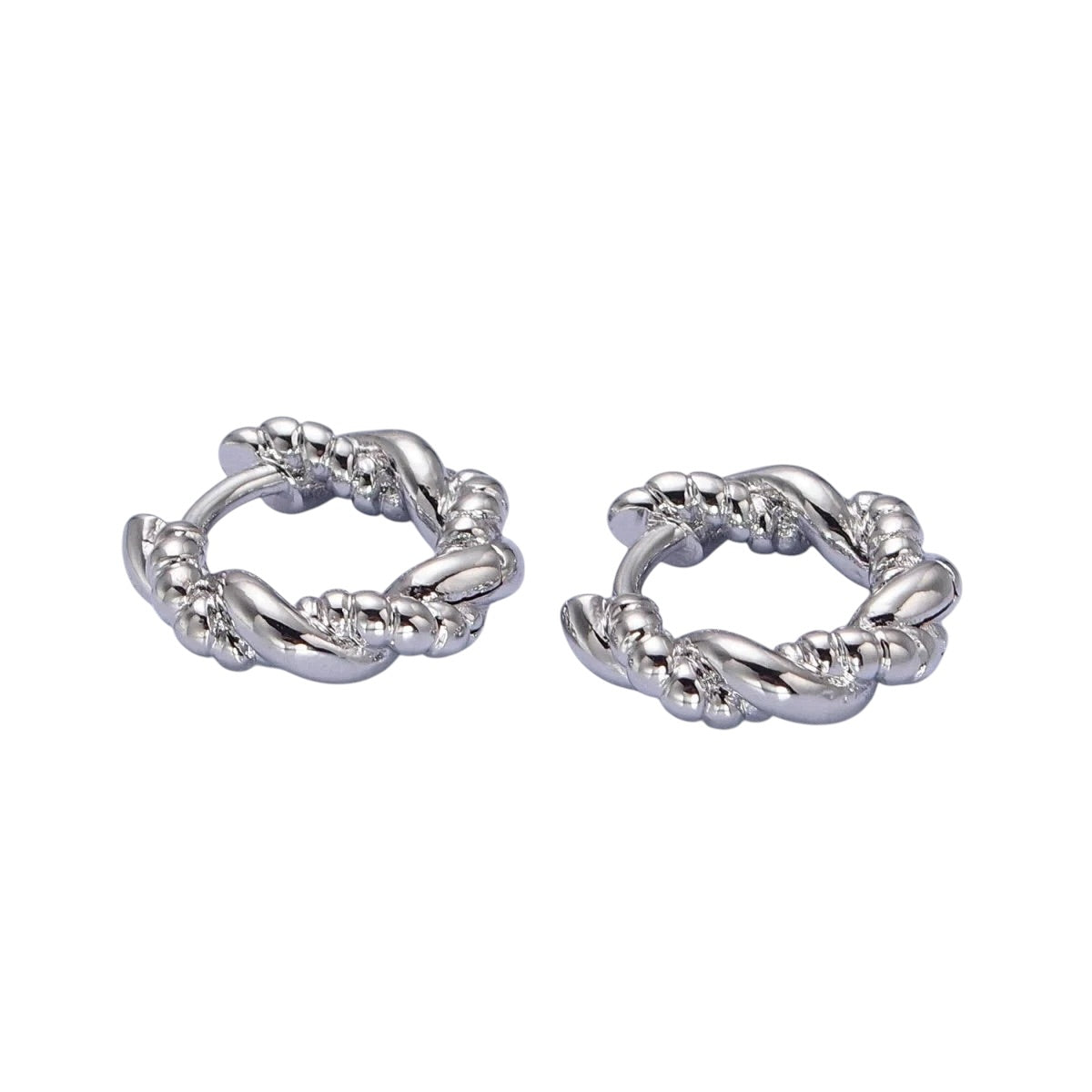Silver Twisted Rope Croissant 12mm