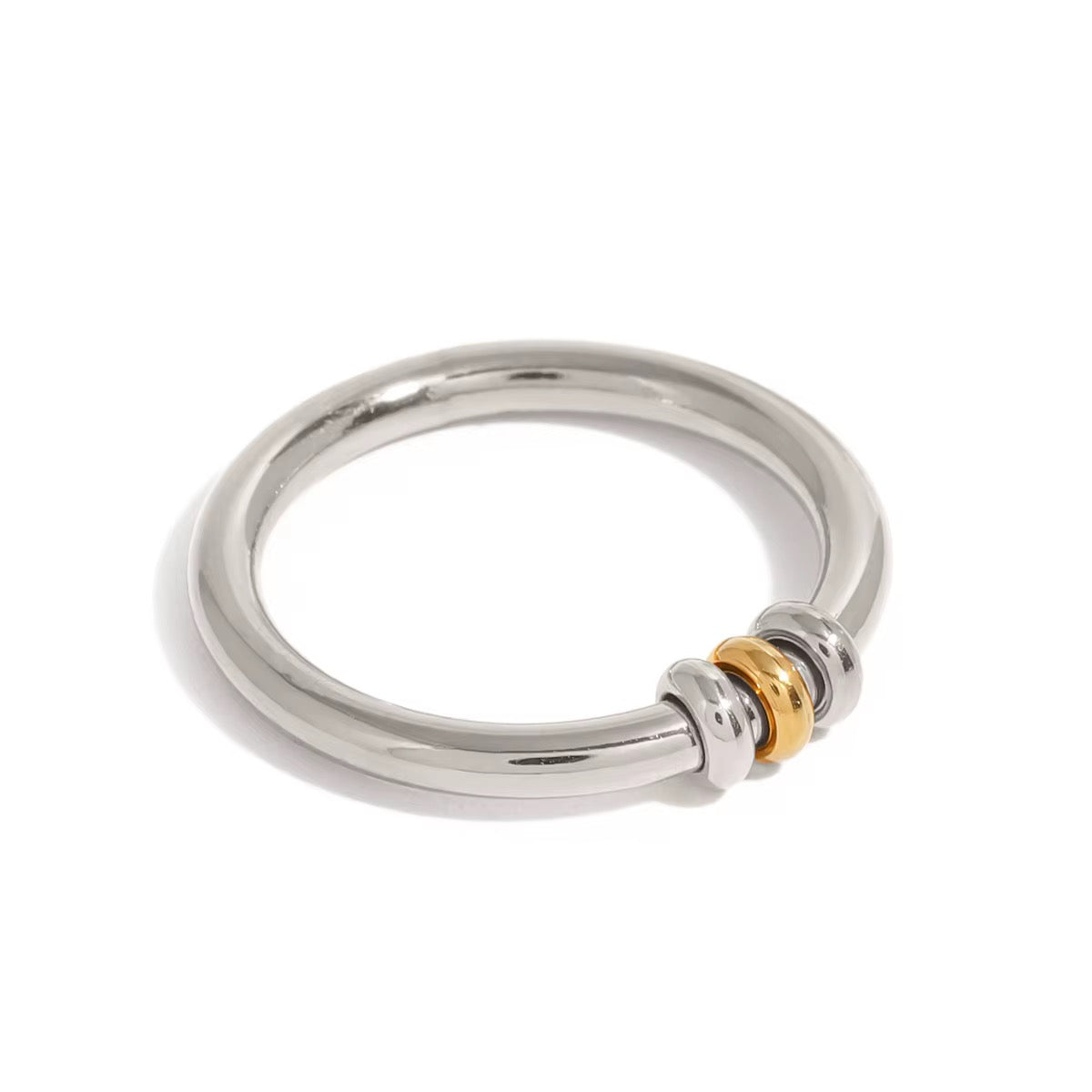 Two Tone Classic Smooth Ring