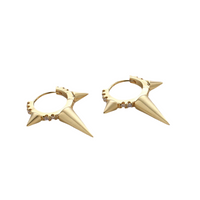 Spike Huggies in 14K Gold-Filled with Cubic Zirconia