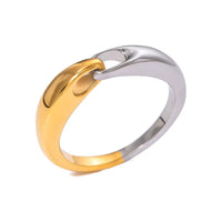 Two Tone Intertwined Ring