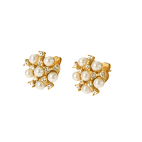 18K Adora Pearl CZ Studs