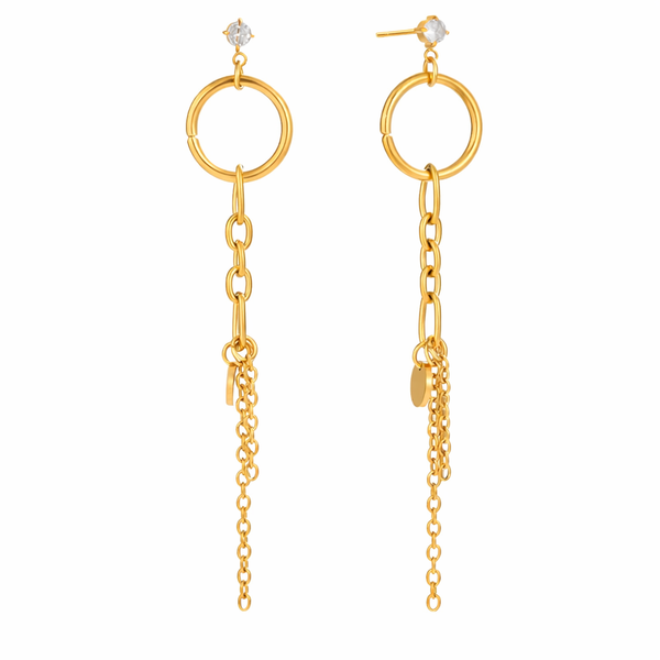 18K Dainty Dana Drop Earrings