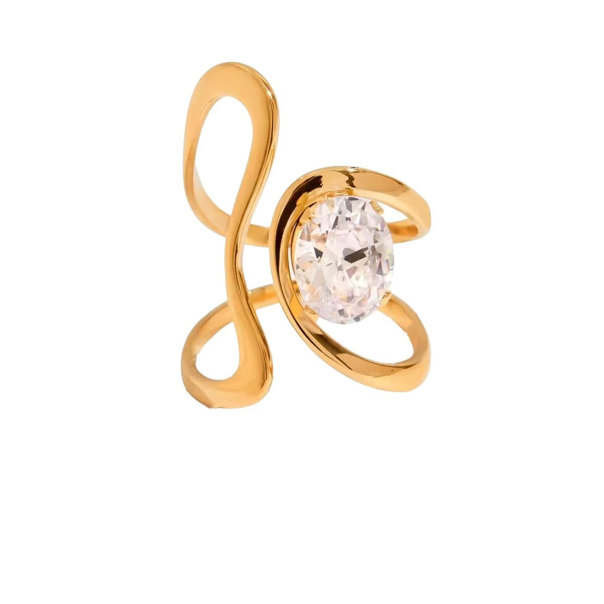 18K Lucia CZ Wrap Ring