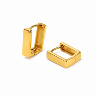 Rectangle Huggies in 18K Gold-Filled or Silver