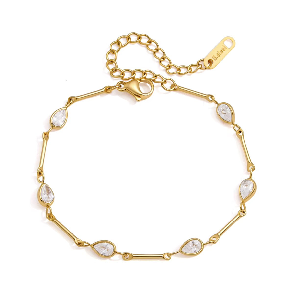 18K Dainty Marquise Bracelet