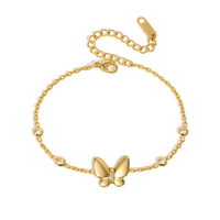 18K Butterfly Four Stone Bracelef