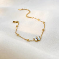 18K Dainty Butterly Bracelet