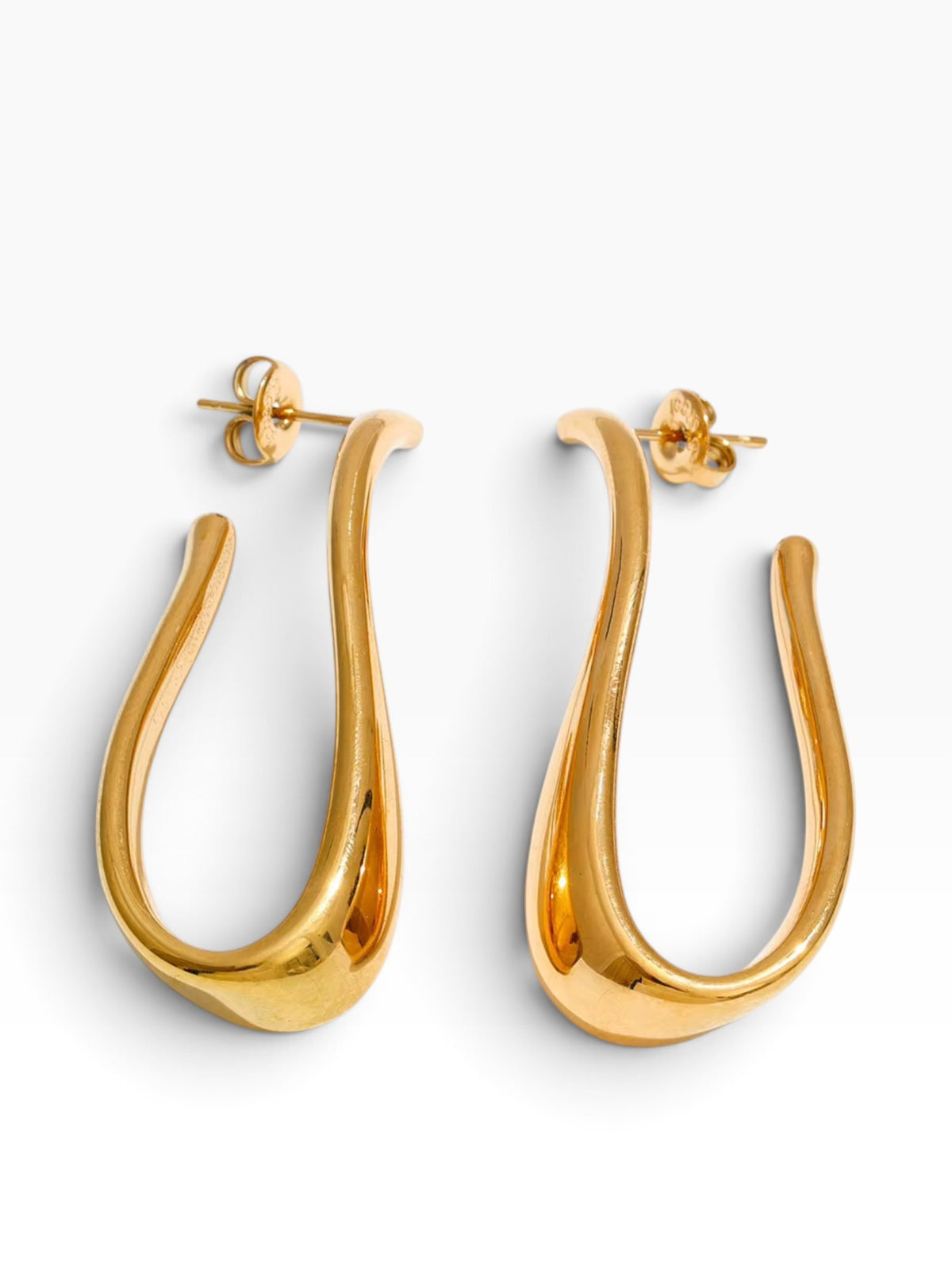 18K Statement J Hoops